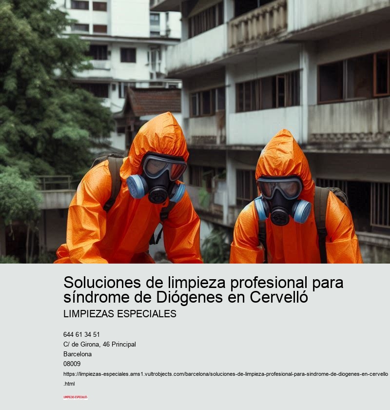 Soluciones de limpieza profesional para síndrome de Diógenes en Cervelló