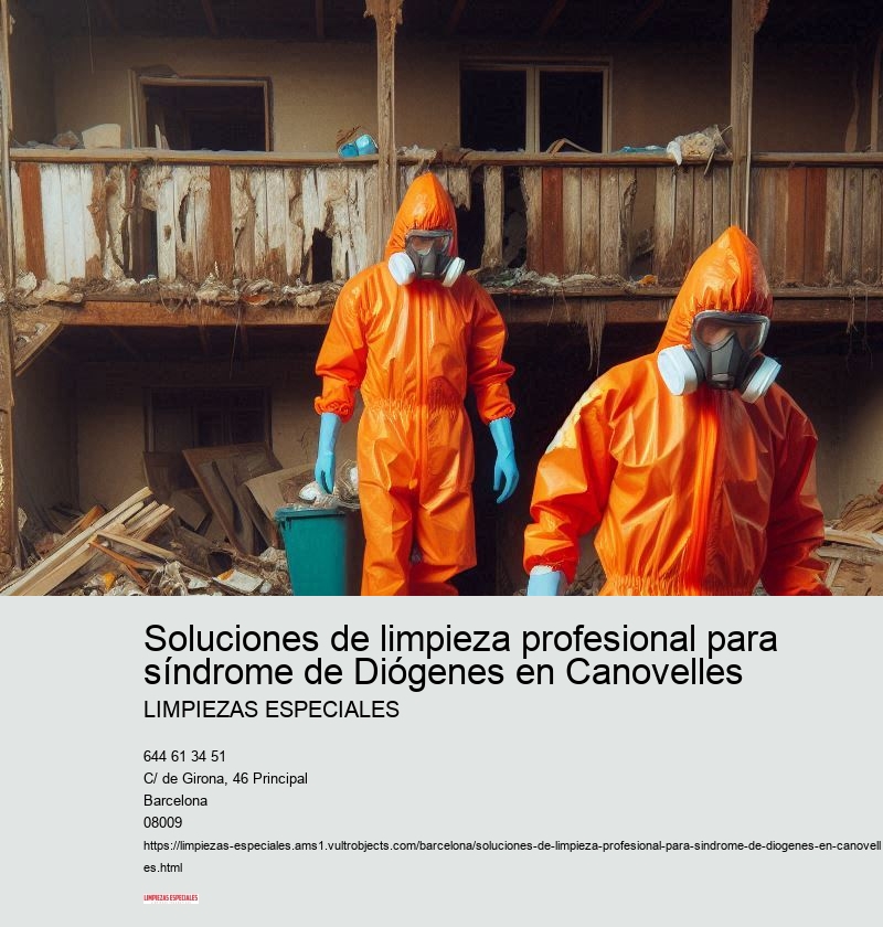 Soluciones de limpieza profesional para síndrome de Diógenes en Canovelles