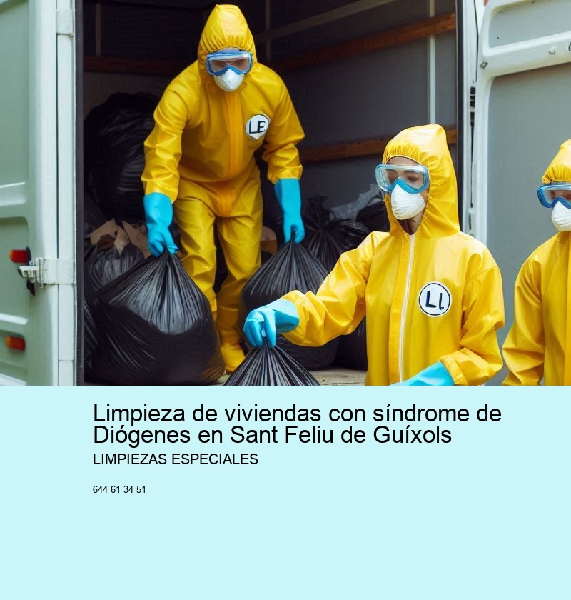 Limpieza especializada para el síndrome de Diógenes en Sant Feliu de Guíxols
